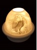 Porcelain Eagle Candle Dome Light w/Candle Plate